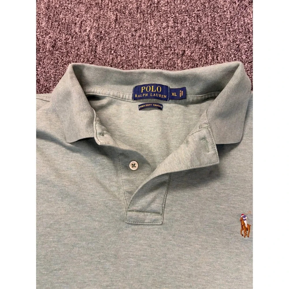Polo Ralph Lauren Mens XL Pima Soft Touch Polo Shirt Sage Green Short Sleeve